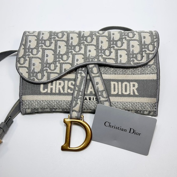 Christian Dior Oblique Slim Saddle Belt Pouch - Picture 7 of 11